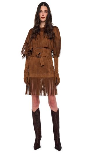 FRINGE REVERSE OBIE DRESS TO KNEE #2 Thumbnail