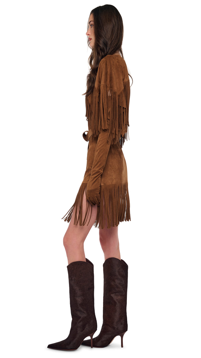 FRINGE REVERSE OBIE DRESS TO KNEE #3