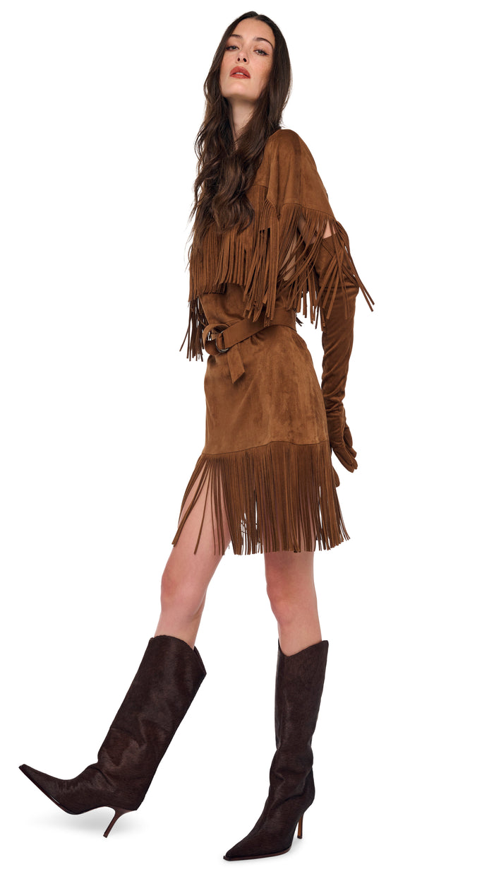 FRINGE REVERSE OBIE DRESS TO KNEE #6