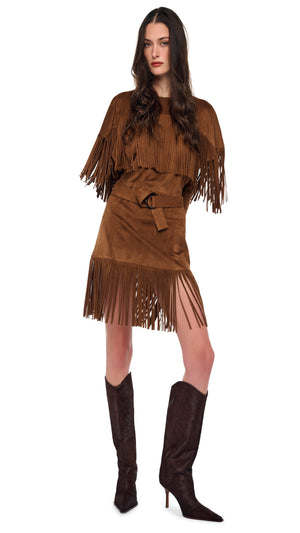 FRINGE REVERSE OBIE DRESS TO KNEE #7 Thumbnail