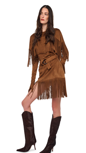 FRINGE REVERSE OBIE DRESS TO KNEE #9 Thumbnail