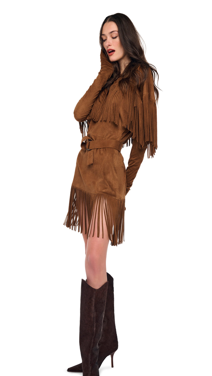 FRINGE REVERSE OBIE DRESS TO KNEE #5