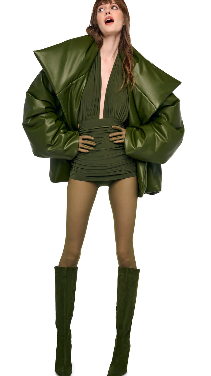 HIGH COLLAR OVERSIZED BOYFRIEND SLEEPING BAG JACKET #12