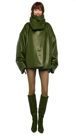 HIGH COLLAR OVERSIZED BOYFRIEND SLEEPING BAG JACKET #2 Thumbnail