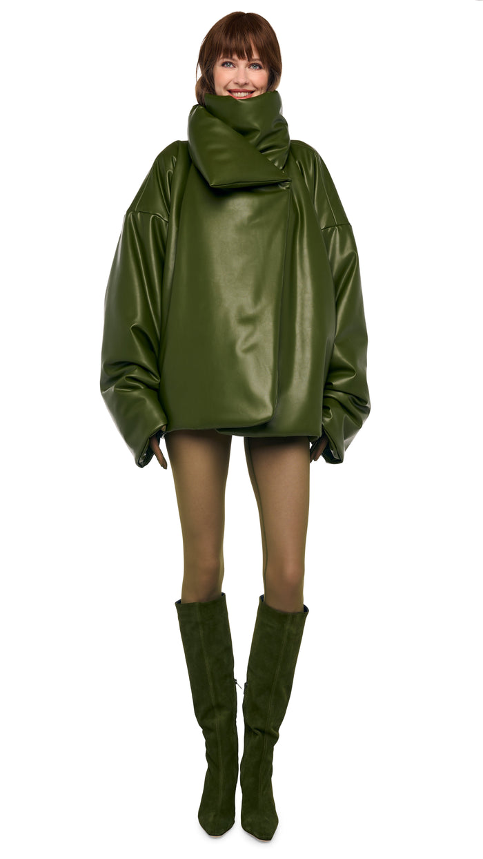 HIGH COLLAR OVERSIZED BOYFRIEND SLEEPING BAG JACKET #2