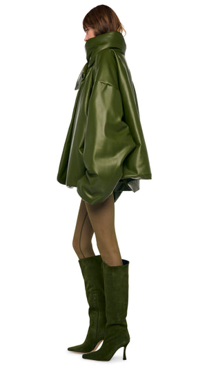 HIGH COLLAR OVERSIZED BOYFRIEND SLEEPING BAG JACKET #3 Thumbnail