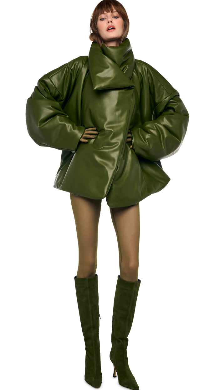 HIGH COLLAR OVERSIZED BOYFRIEND SLEEPING BAG JACKET #11