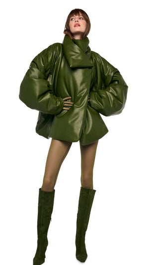 HIGH COLLAR OVERSIZED BOYFRIEND SLEEPING BAG JACKET #1 Thumbnail