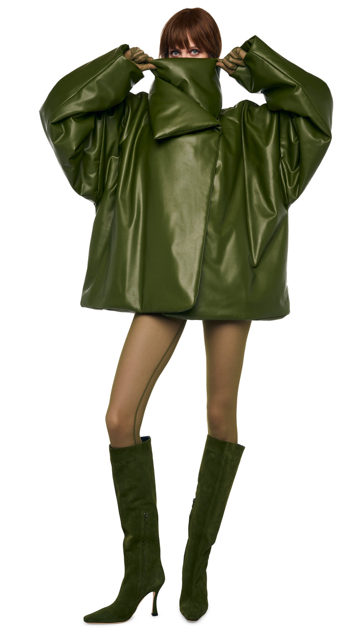 HIGH COLLAR OVERSIZED BOYFRIEND SLEEPING BAG JACKET #9