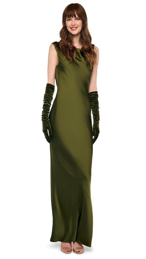 SLEEVELESS LOW BACK DRAPE GOWN #6 Thumbnail