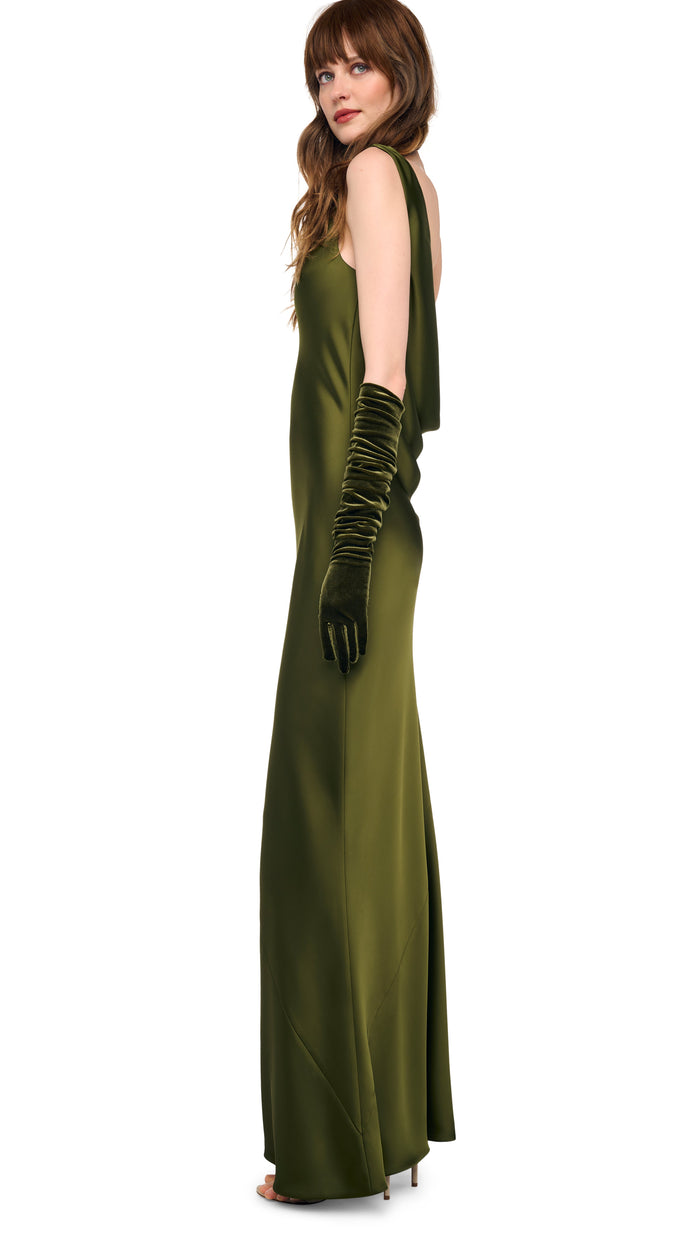 SLEEVELESS LOW BACK DRAPE GOWN #7