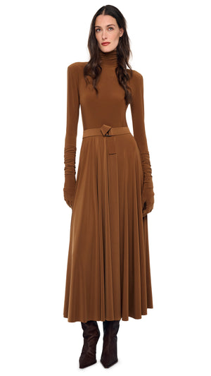 SHOUDLER PAD TURTLE FLARED DRESS #2 Thumbnail