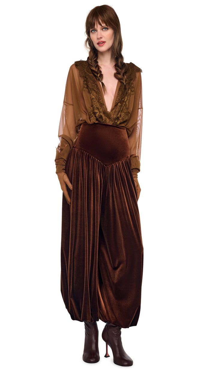 HOODED OVERSIZED NK BODYSUIT W/ LACE #7