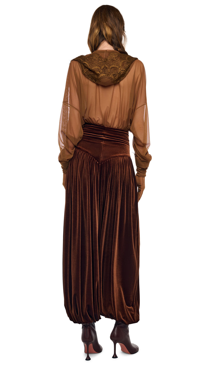 HOODED OVERSIZED NK BODYSUIT W/ LACE #9
