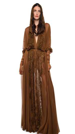 HOODED OVERSIZED NK BODYSUIT W/ LACE #10 Thumbnail