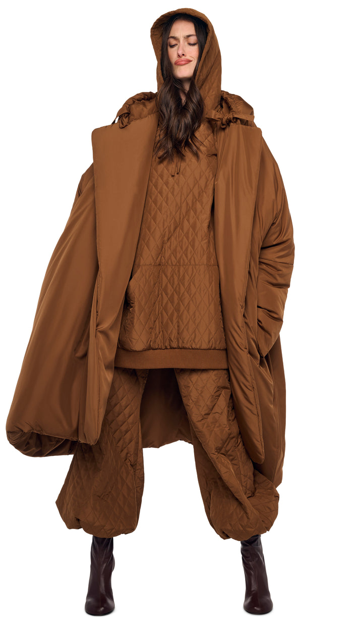 HOODED BLANKET SLEEPING BAG COAT #1