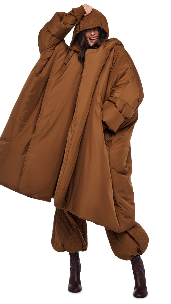 HOODED BLANKET SLEEPING BAG COAT #2