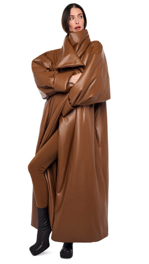 HIGH COLLAR OVERSIZED BOYFRIEND SLEEPING BAG COAT #9 Thumbnail