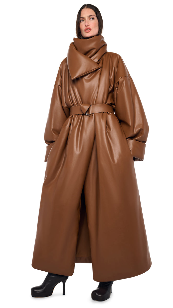 HIGH COLLAR OVERSIZED BOYFRIEND SLEEPING BAG COAT #11
