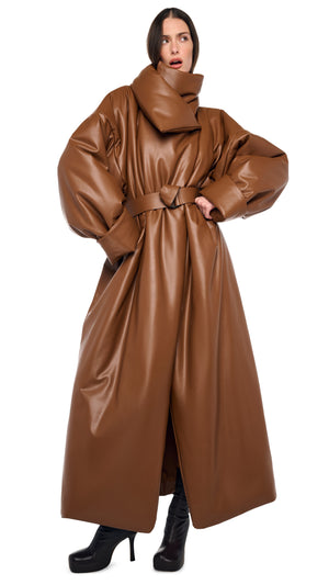 HIGH COLLAR OVERSIZED BOYFRIEND SLEEPING BAG COAT #1 Thumbnail