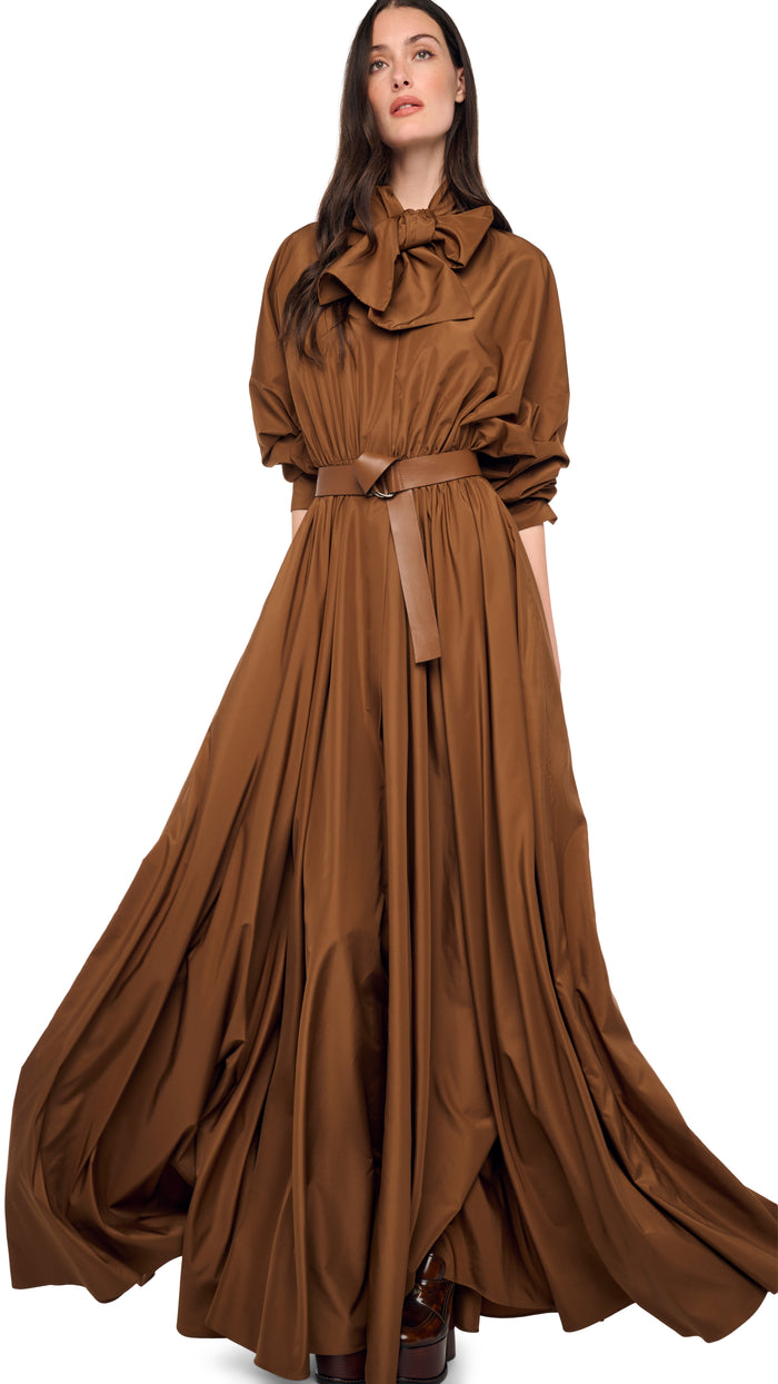 OVERSIZED NK FLARED GOWN WITH BOW #1
