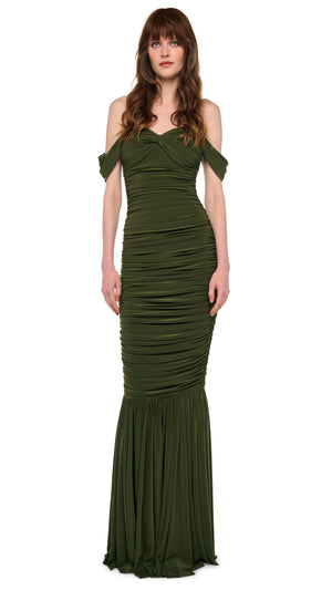 WALTER FISHTAIL GOWN W/ WINGLET SLEEVE #1 Thumbnail