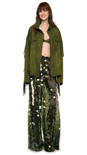 FRINGE OVERSIZED JEAN JACKET #2 Thumbnail