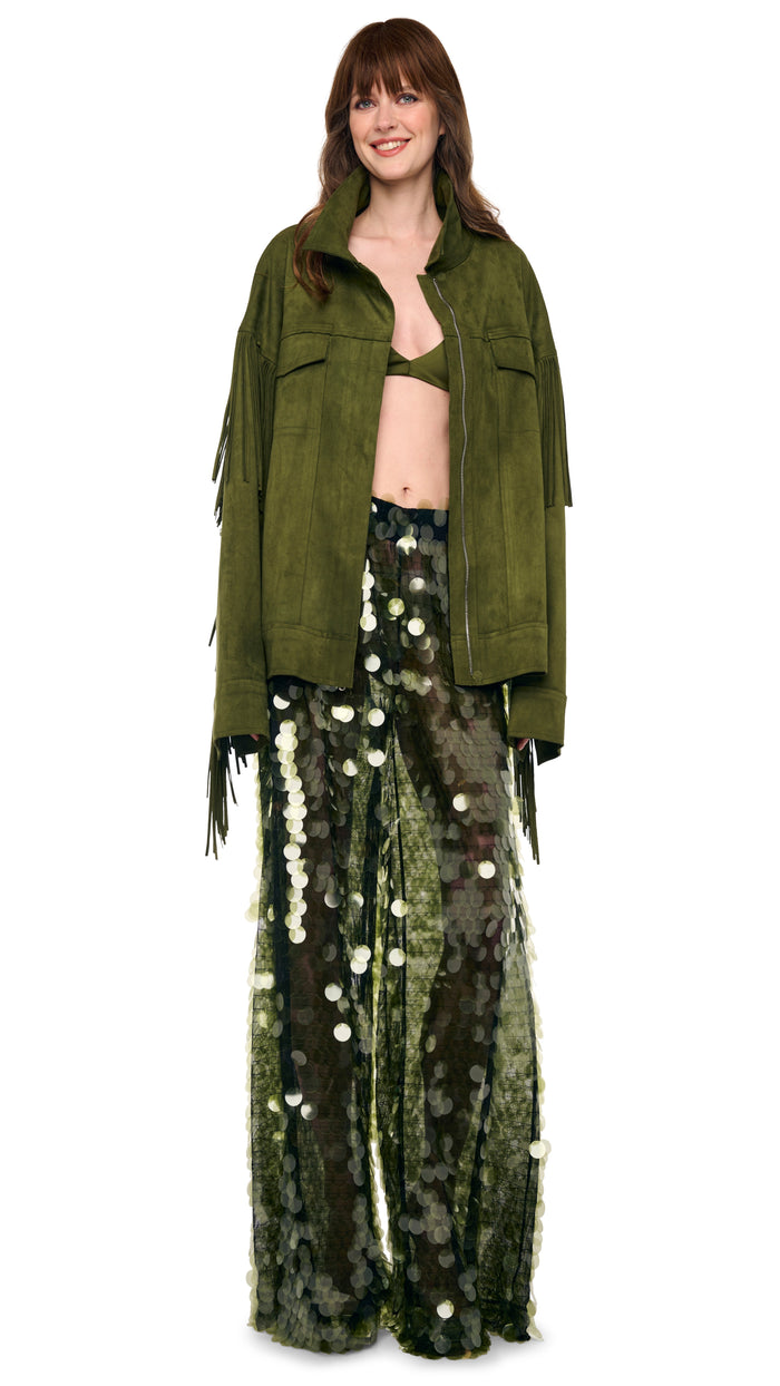 FRINGE OVERSIZED JEAN JACKET #2