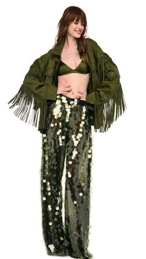 FRINGE OVERSIZED JEAN JACKET #8 Thumbnail