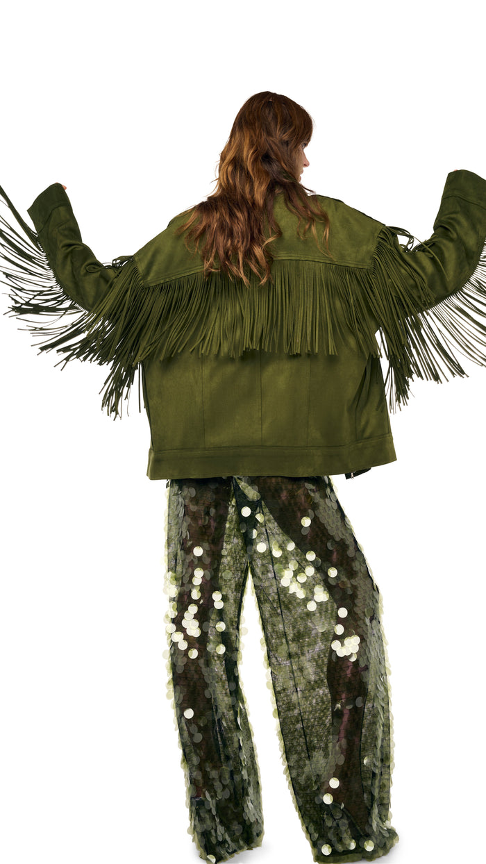 FRINGE OVERSIZED JEAN JACKET #13