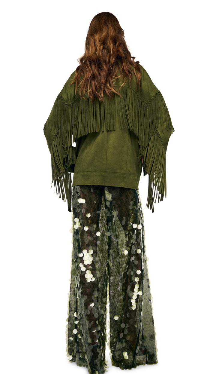 FRINGE OVERSIZED JEAN JACKET #4