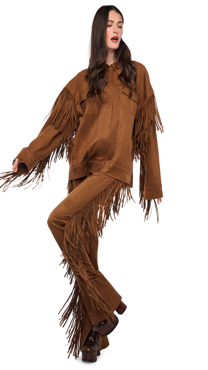 FRINGE OVERSIZED JEAN JACKET #5