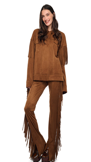 FRINGE OVERSIZED JEAN JACKET #6 Thumbnail