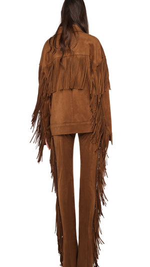 FRINGE OVERSIZED JEAN JACKET #4 Thumbnail