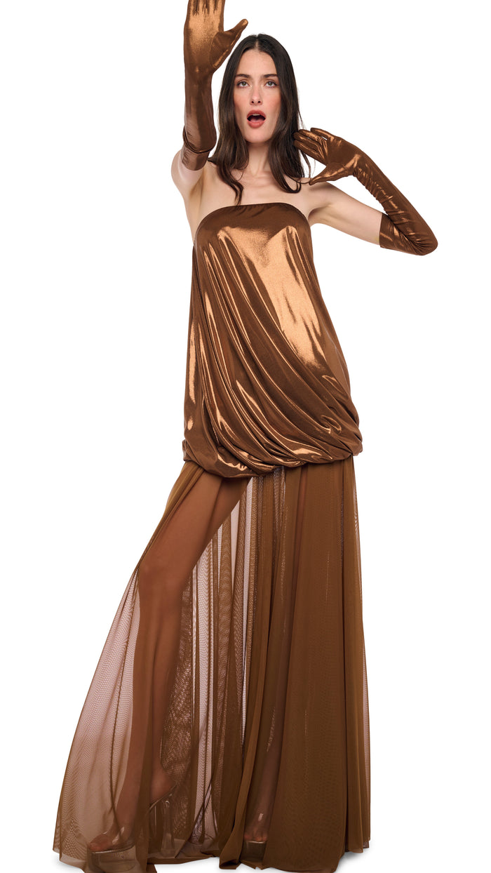 STRAPLESS TWIST MINI DRESS #6
