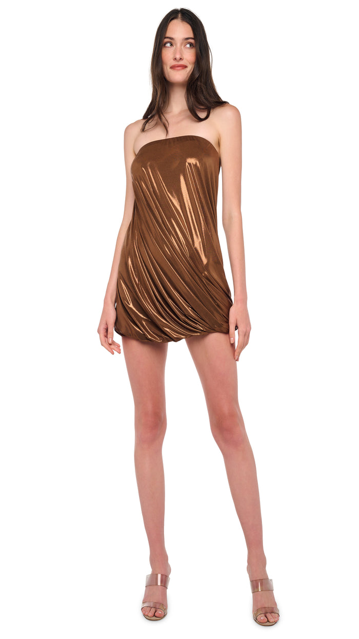 STRAPLESS TWIST MINI DRESS #7