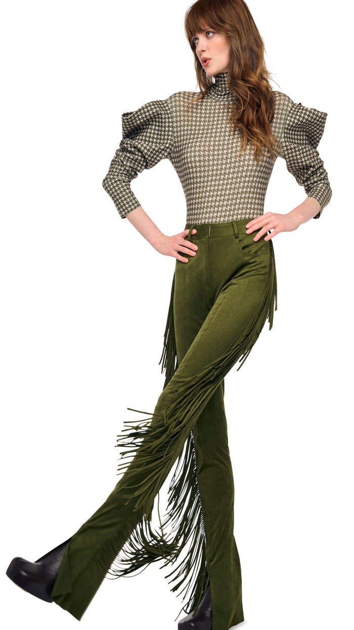 FRINGE SPAT JEANS #7