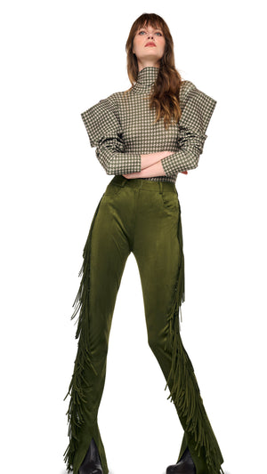 FRINGE SPAT JEANS #1 Thumbnail