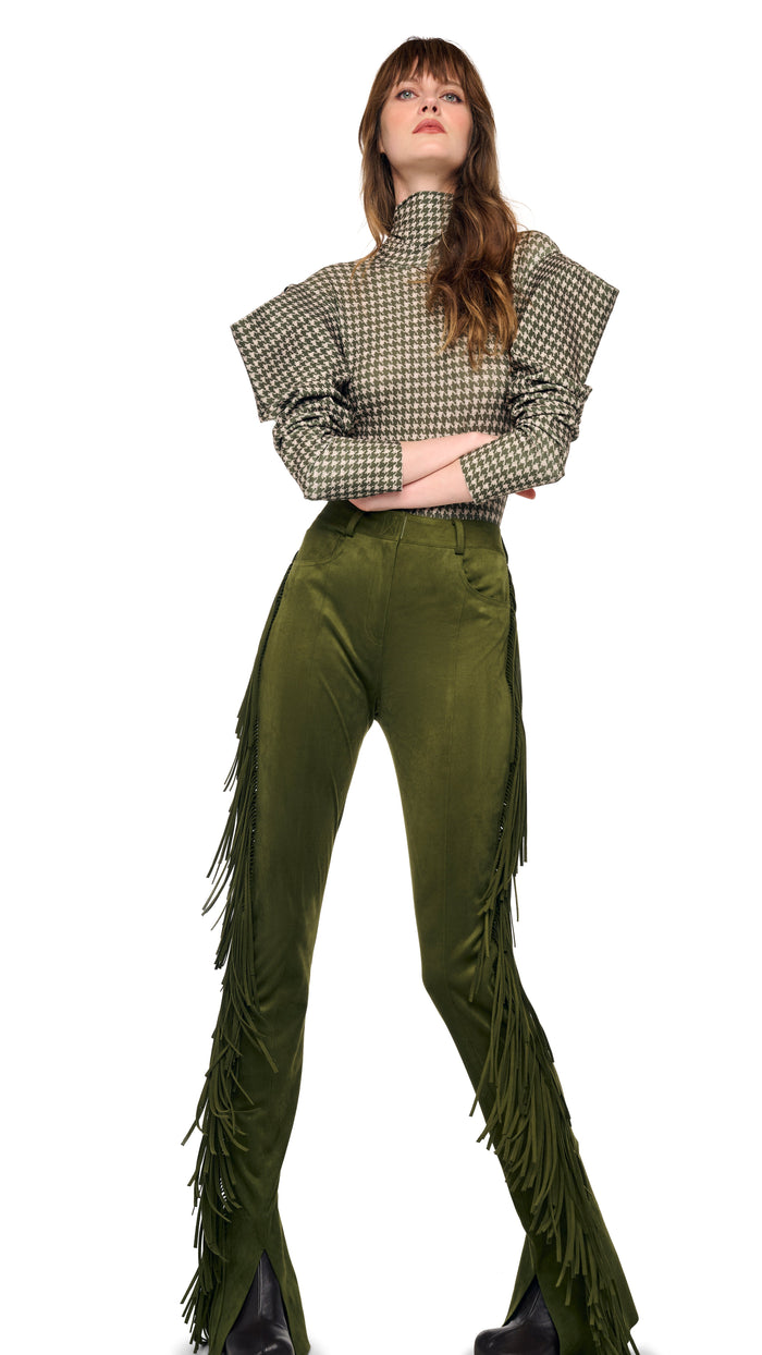 FRINGE SPAT JEANS #1