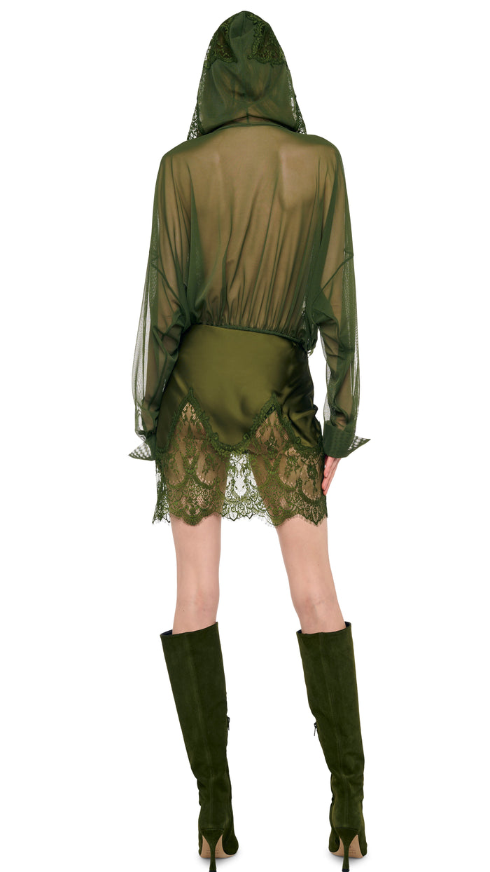 HOODED OVERSIZED NK BODYSUIT W/ LACE #5