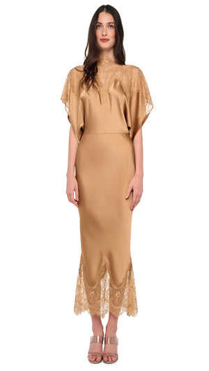 REVERSE OBIE MIDCALF DRESS W/ LACE #2 Thumbnail