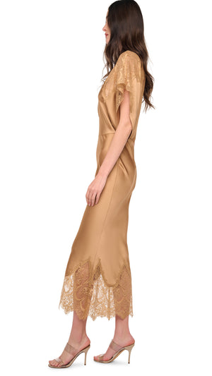 REVERSE OBIE MIDCALF DRESS W/ LACE #3 Thumbnail