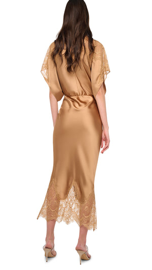 REVERSE OBIE MIDCALF DRESS W/ LACE #4 Thumbnail