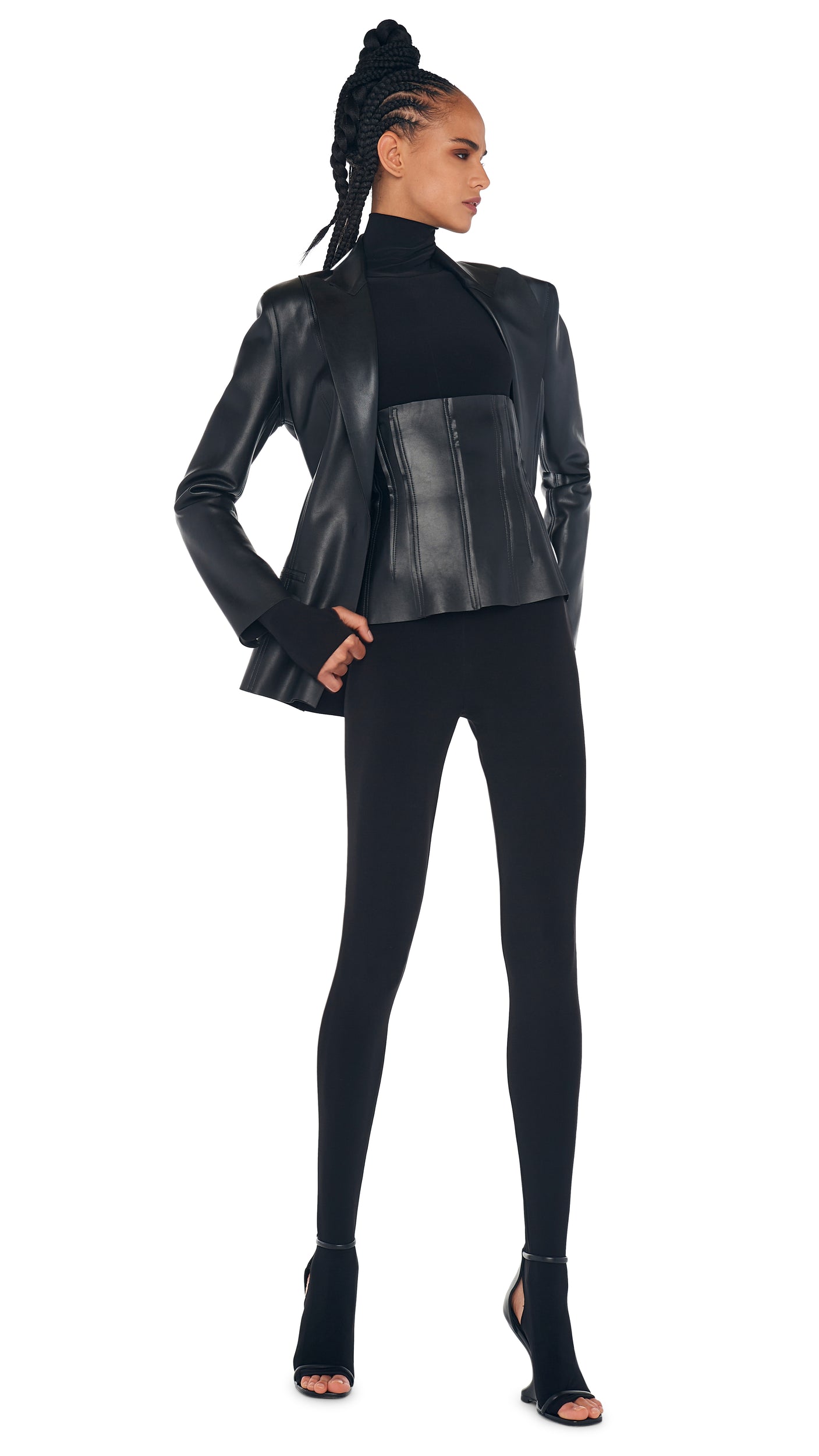 TURTLE CATSUIT WITH FOOTIE – Black – Norma Kamali