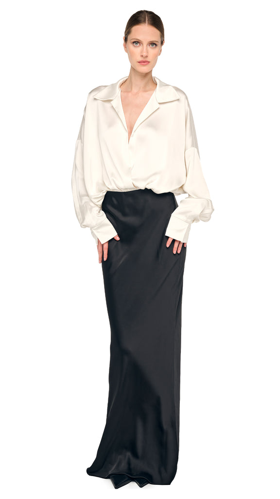 BIAS OBIE SKIRT – Black – Norma Kamali