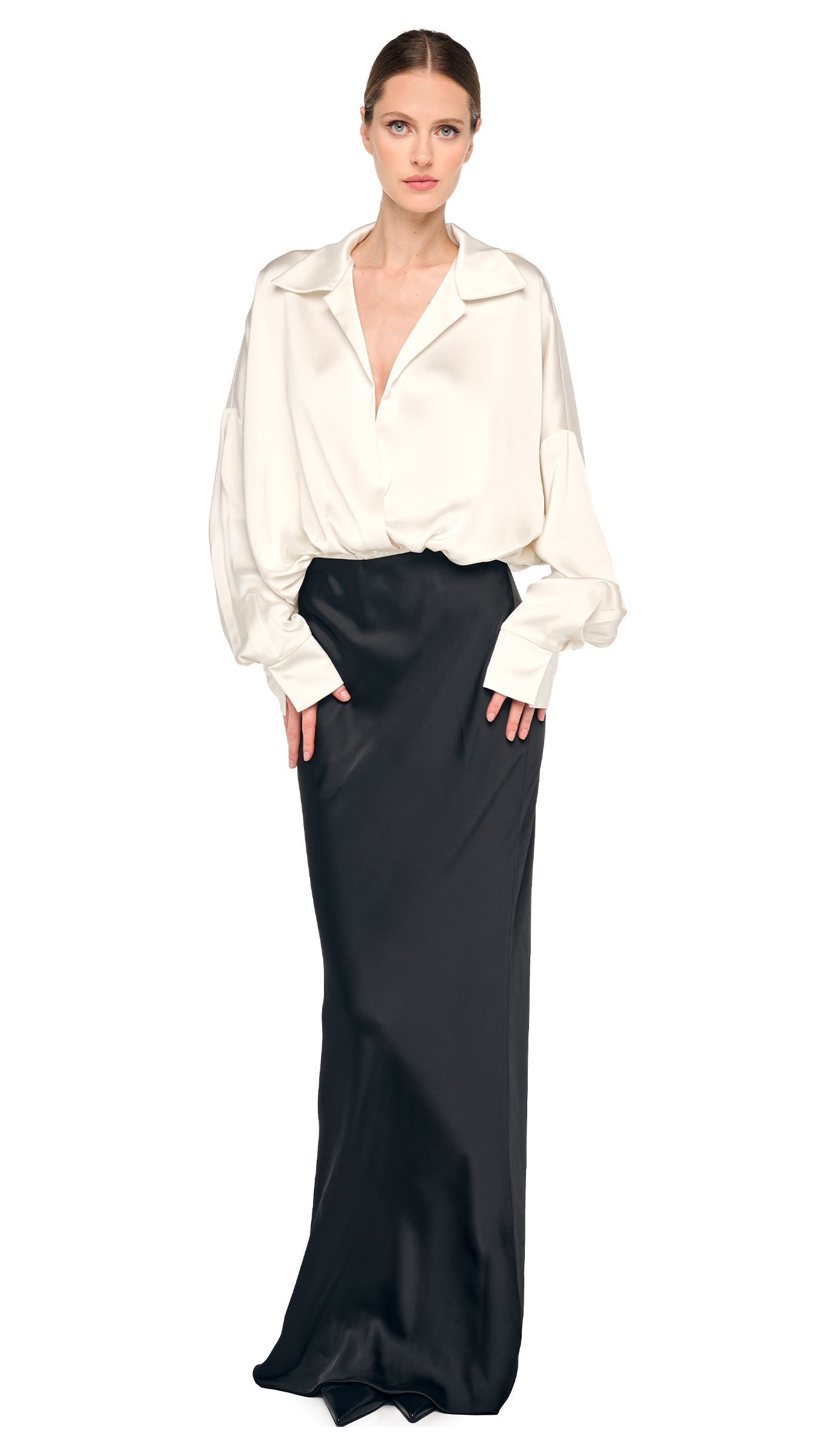 BIAS OBIE SKIRT – Black – Norma Kamali