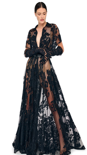 SUPER OS BF NK SHIRT FLARED GOWN #4 Thumbnail