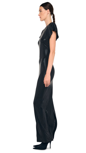 CAP SLEEVE SHOULDER PAD LONG DRESS #2 Thumbnail