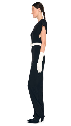 CAP SLEEVE SHOULDER PAD JUMPSUIT #2 Thumbnail