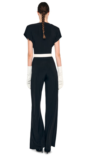 CAP SLEEVE SHOULDER PAD JUMPSUIT #3 Thumbnail
